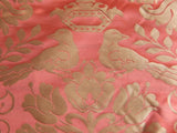 Scalamandre 100%Silk Love Bird Rose Pink MELON Red MSRP$484