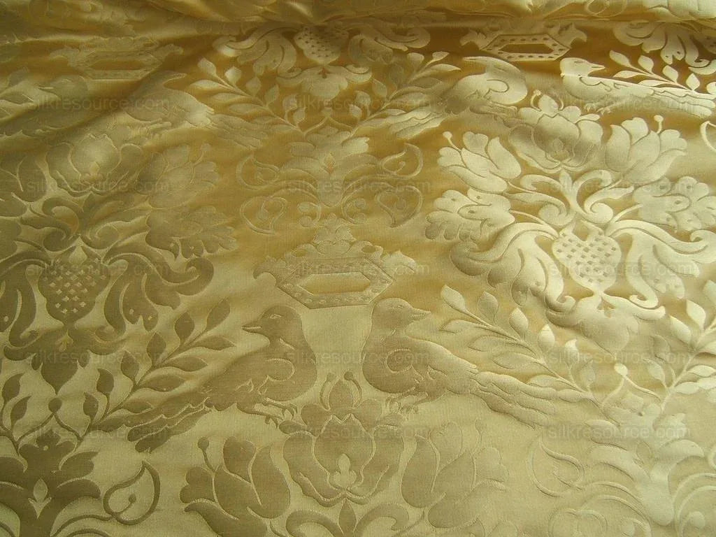 Special Order By yard Scalamandre 100%silk Love Bird Sun Yellow Gold MSRP USD 748/Y