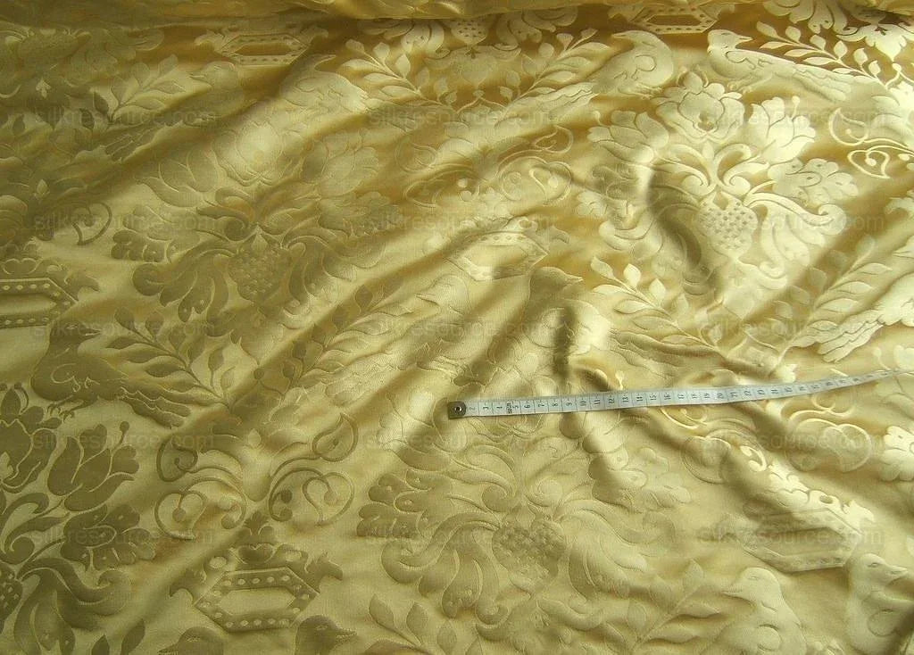 Special Order By yard Scalamandre 100%silk Love Bird Sun Yellow Gold MSRP USD 748/Y