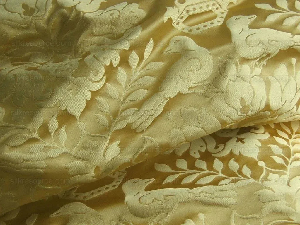 Special Order By yard Scalamandre 100%silk Love Bird Sun Yellow Gold MSRP USD 748/Y