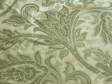 100%Silk Damask Paisley Damask Sage Silver