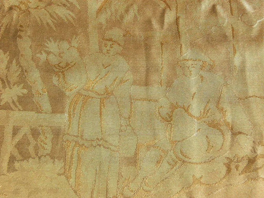 KOPLAVITCH&ZIMMER SILK ORIENTAL TOILE ANTIQUE GOLD