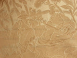 100%Silk Damask Oriental Toile Lite Gold