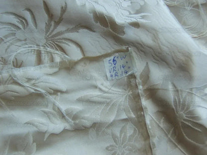 100%silk Chinoisery Music Garden Toile "pearl" Pearly White Superb Quality