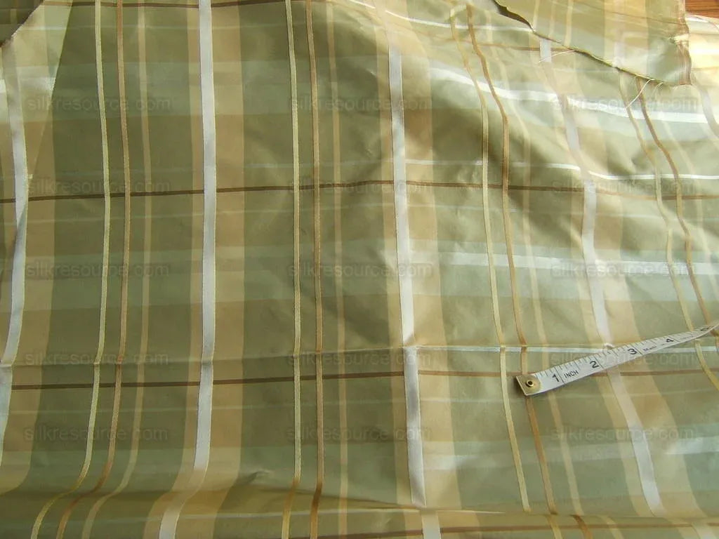 Kravet 100%Silk "Garden" Pea Lite-Pistachoi And Gold