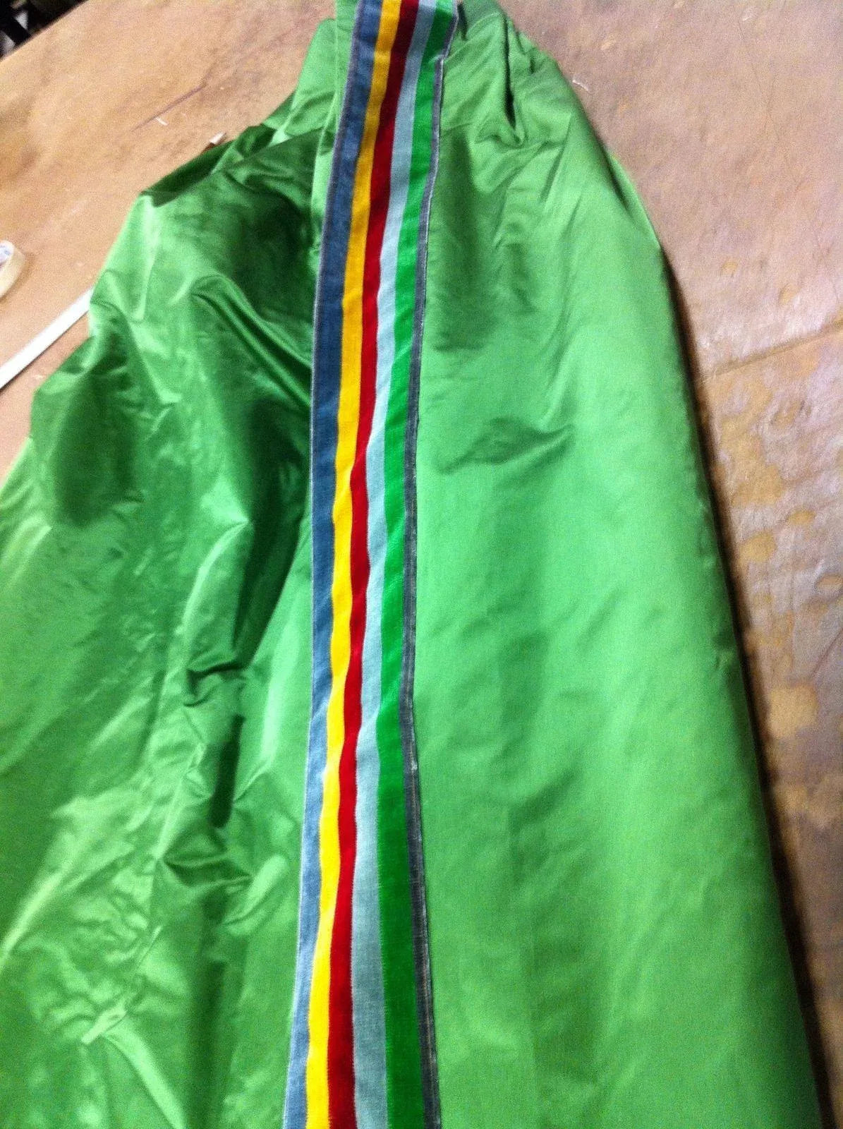 Lee Jofa Stunning Drapery Pair Jewel Green Satin 100"Lx30"wide MSRP$5000+