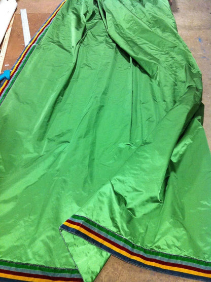 Lee Jofa Stunning Drapery Pair Jewel Green Satin 100"Lx30"wide MSRP$5000+