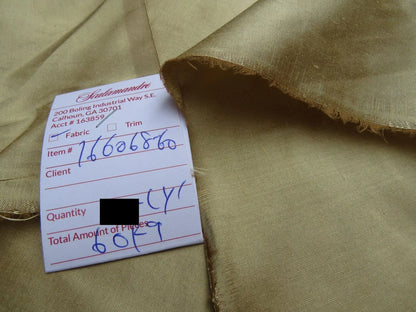 4.5y Scalamandre 100% Silk Dupioni Gold Light Gold-brown MSRP USD 158Y