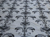 4YD SABRINA DRESS 100% SILK EMBROIDERY BLACK N WHITE MSRP$200+