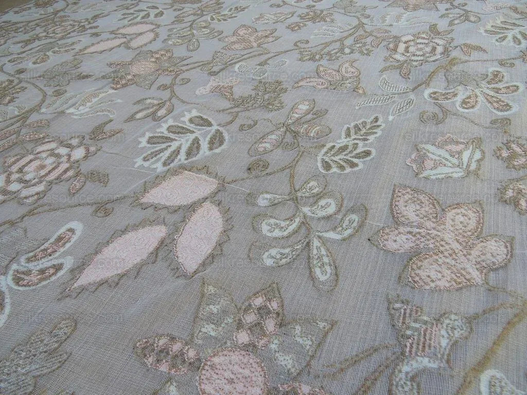 7.5yd Scalamandre Scottis Lace Sonatine Linen Blush MSRP USD 304/y