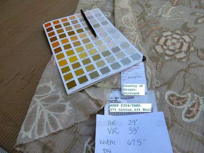 1yd Scalamandre Scottis Lace Sonatine Linen Blush MSRP USD 304/y