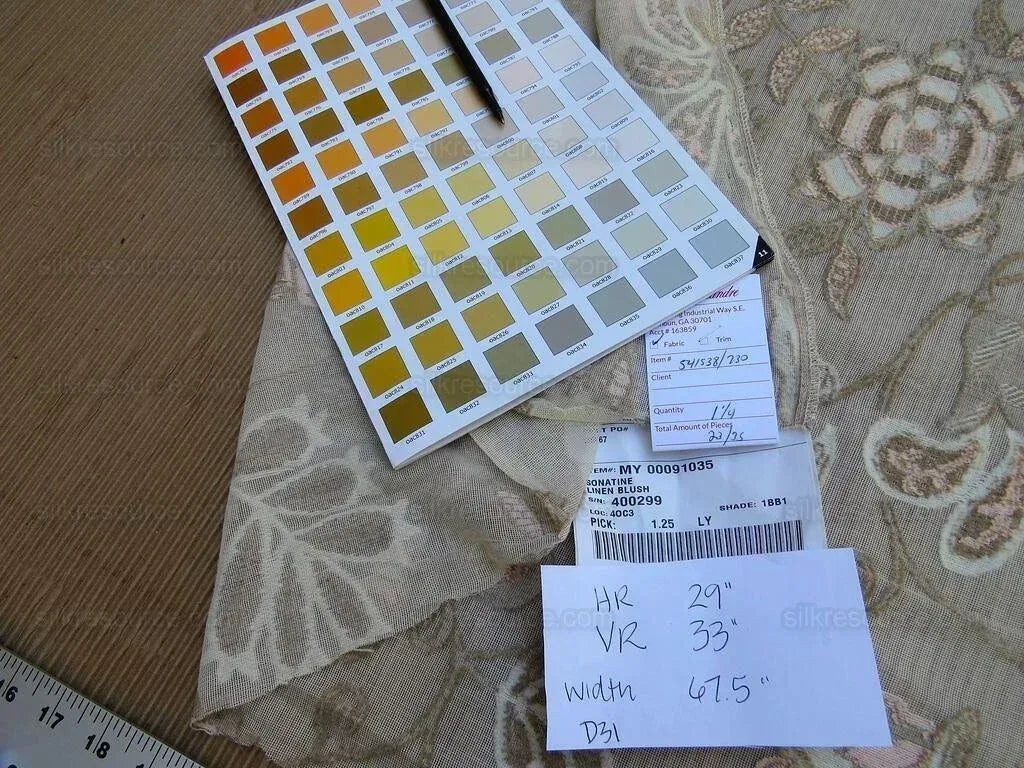 1yd Scalamandre Scottis Lace Sonatine Linen Blush MSRP USD 304/y