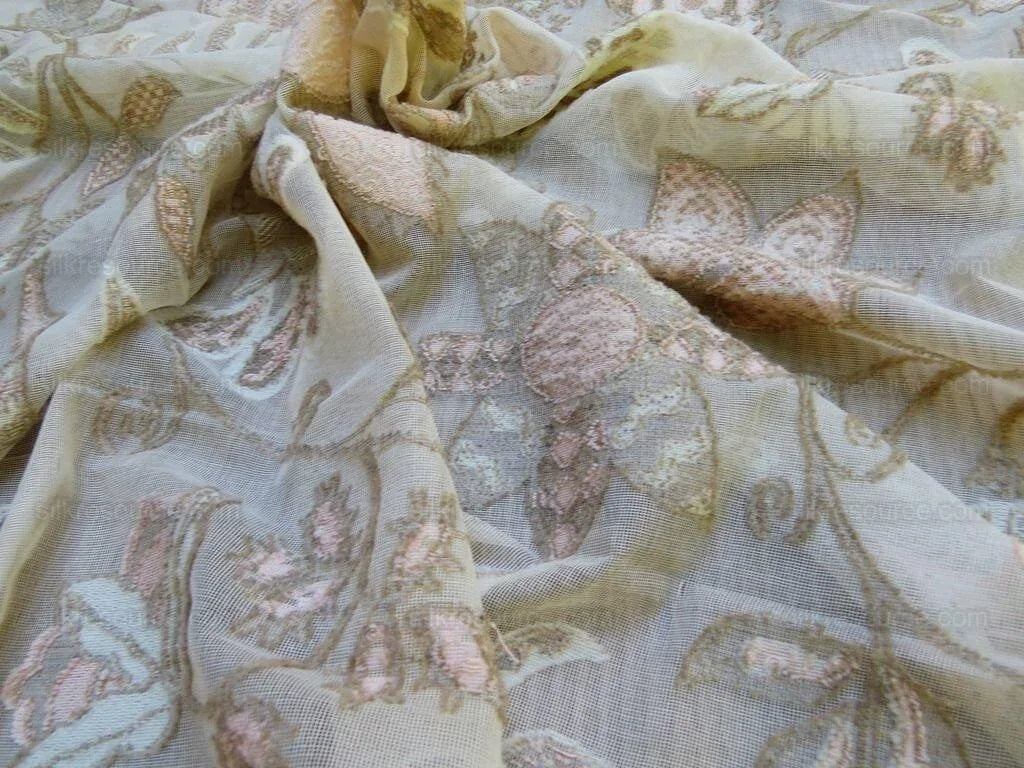 7.5yd Scalamandre Scottis Lace Sonatine Linen Blush MSRP USD 304/y