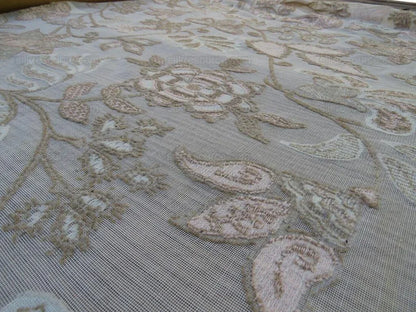 6.2yd Scalamandre Scottis Lace Sonatine Rose Olive MSRP USD 304/y