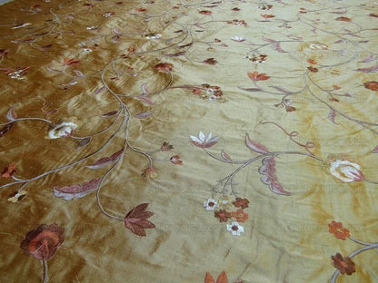12.5yd Scalamandre Binita Honey Gold Silk Embroidery MSRP USD 188/Y