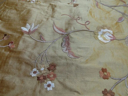 12.5yd Scalamandre Binita Honey Gold Silk Embroidery MSRP USD 188/Y