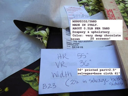 By yard Scalamandre Shah Jahan Chocolate Brown Lion Elephant Monkey Print Hunting India  Mughal Emperor MSRP USD 332Y