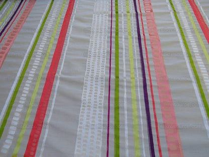 1.25Y SCALAMANDRE JAZZY STRIPE SILK ROSE/CREAM ON GREY MSRP$212