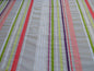 1.25Y SCALAMANDRE JAZZY STRIPE SILK ROSE/CREAM ON GREY MSRP$212