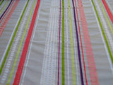 1.25Y SCALAMANDRE JAZZY STRIPE SILK ROSE/CREAM ON GREY MSRP$212