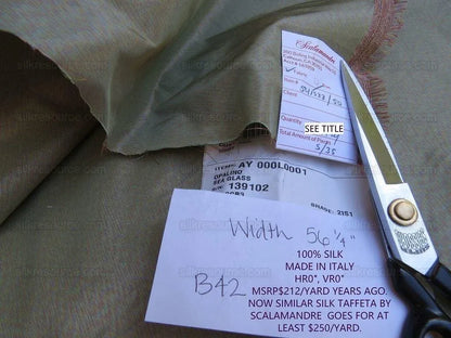 Bty Scalamandre Opalino "seaglass" 100% Silk MSRP USD 212