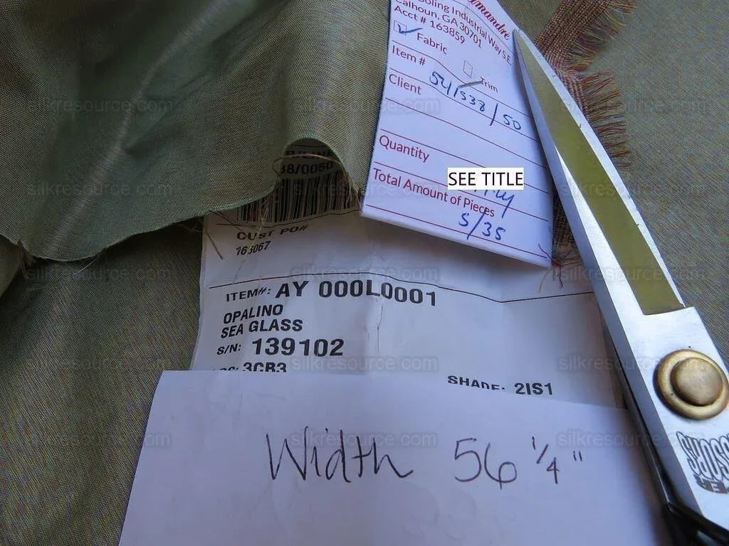 Bty Scalamandre Opalino "seaglass" 100% Silk MSRP USD 212