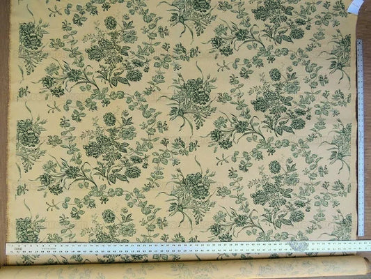 By Yard Scalamandre Valencay Green French Toile Grass Honeysuckle Wild Flowers Meadow Cream French Country MSRP USD 264/Y