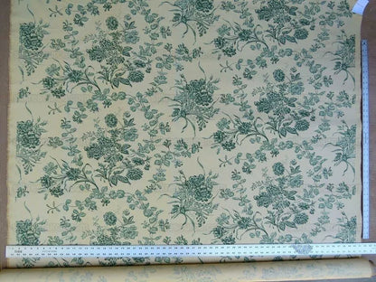 By Yard Scalamandre Valencay Green French Toile Grass Honeysuckle Wild Flowers Meadow Cream French Country MSRP USD 132/Y