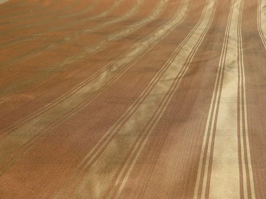 KRAVET COUTURE MANISSE MOIRE STRIPE "NUTMEG" SILK MSRT$157/Y