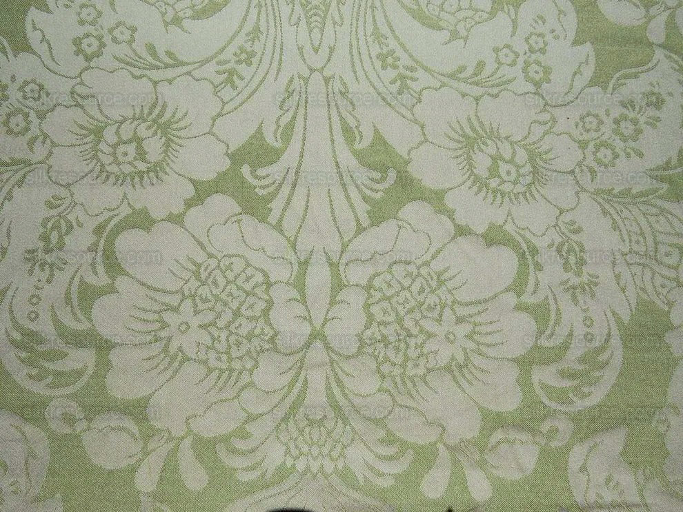 By YARD High End Celery Green Light Fresh Pistachio Beige Artichoke Damask Cotton#1576