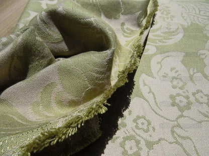 By YARD High End Celery Green Light Fresh Pistachio Beige Artichoke Damask Cotton#1576
