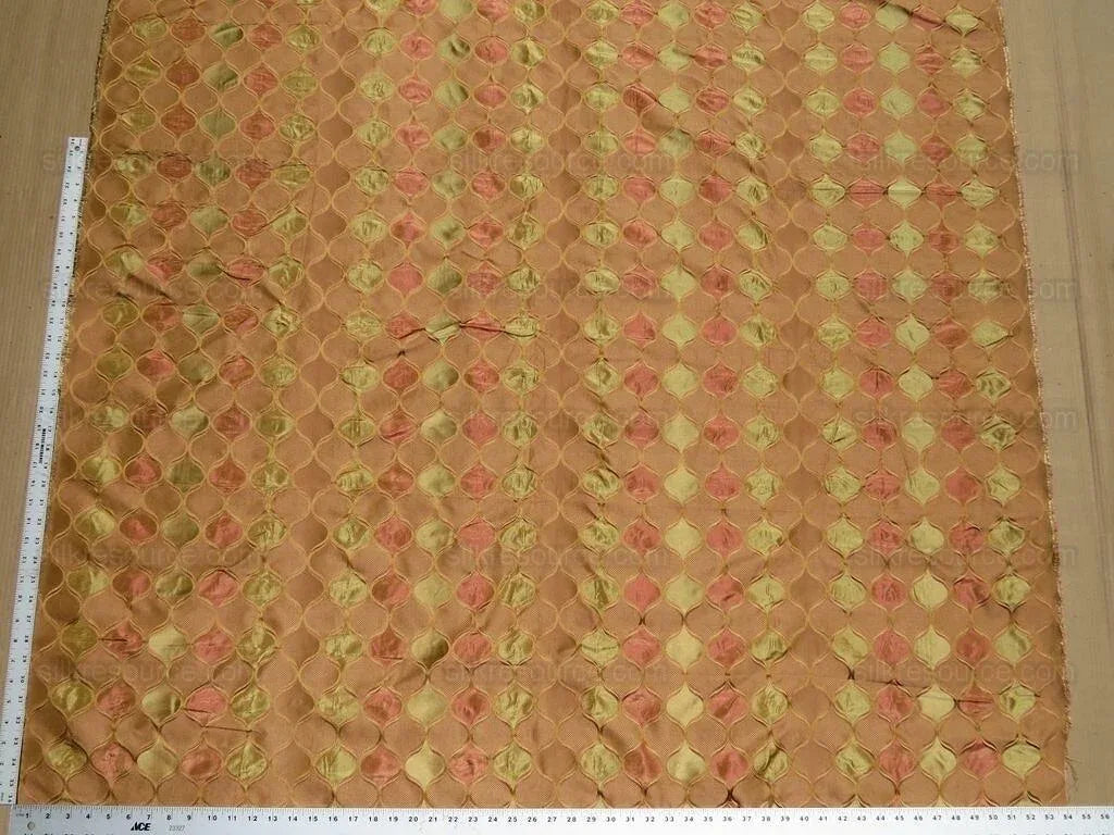 By Yd Robert Allen Treasured Time Pink Green Sand Silk MSRP USD 124/y Special Order