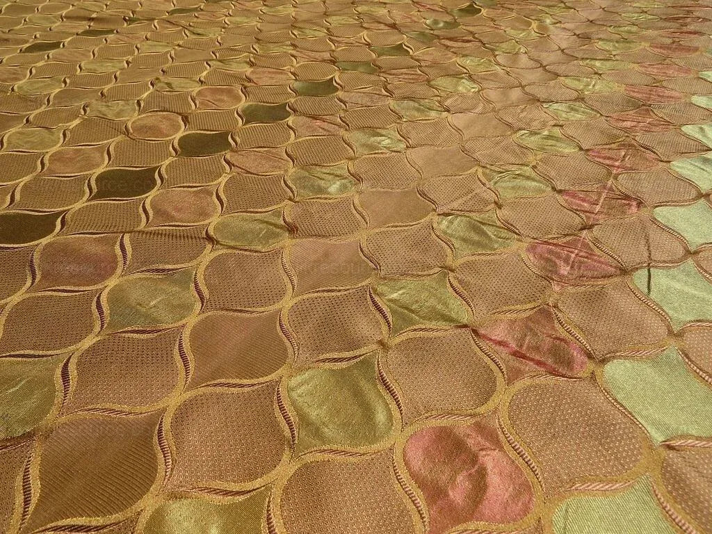 By Yd Robert Allen Treasured Time Pink Green Sand Silk MSRP USD 124/y Special Order