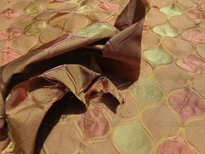 By Yd Robert Allen Treasured Time Pink Green Sand Silk MSRP USD 124/y Special Order