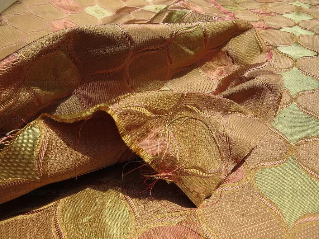 By Yd Robert Allen Treasured Time Pink Green Sand Silk MSRP USD 124/y Special Order