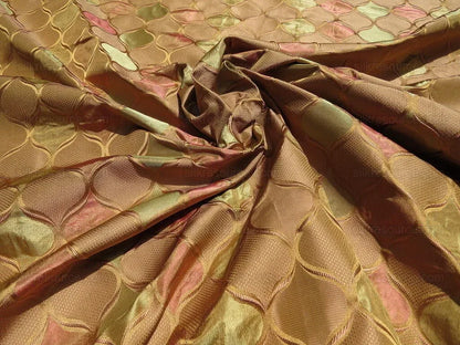 By Yd Robert Allen Treasured Time Pink Green Sand Silk MSRP USD 124/y Special Order