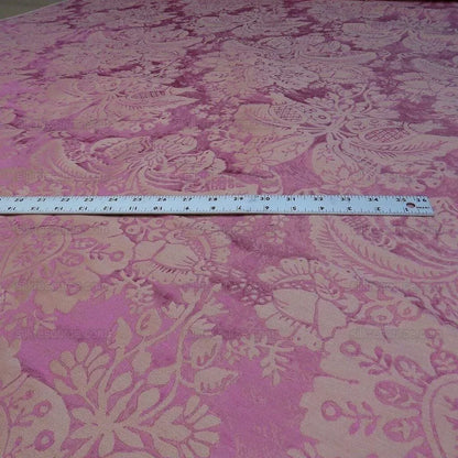 By Yd Lee Jofa Mandalay In Rose Red Pink Silk Damask MSRP USD 284/Y