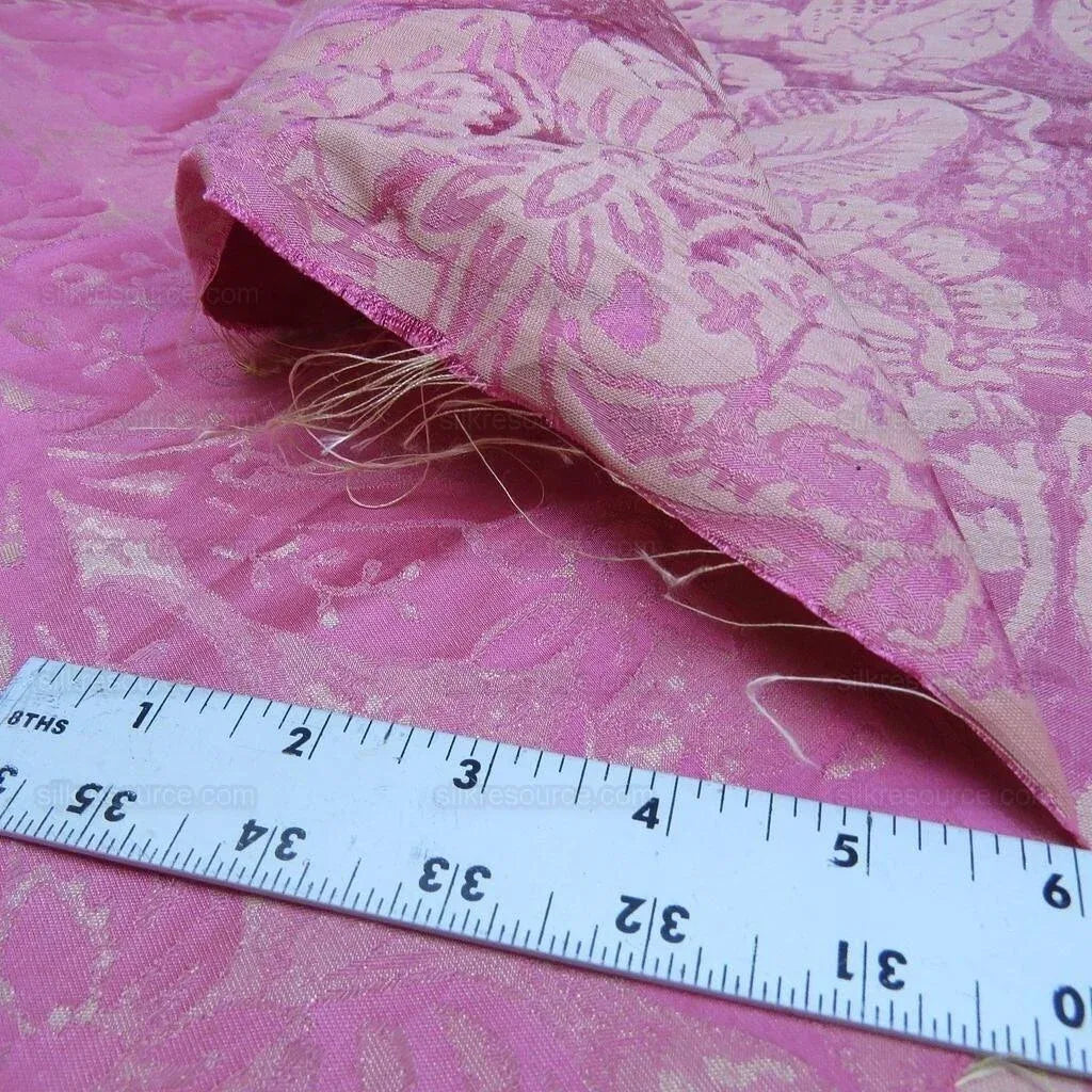 By Yd Lee Jofa Mandalay In Rose Red Pink Silk Damask MSRP USD 284/Y