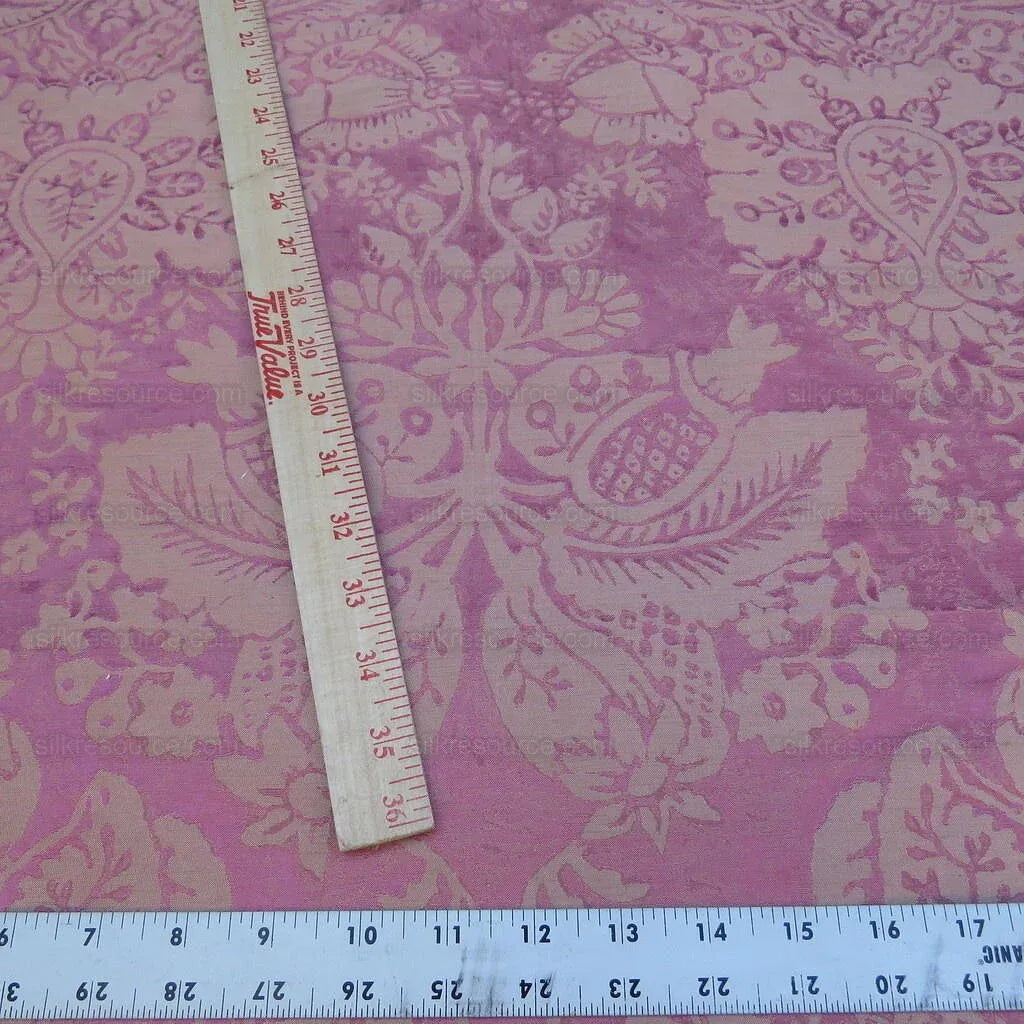 By Yd Lee Jofa Mandalay In Rose Red Pink Silk Damask MSRP USD 284/Y