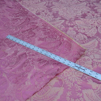 By Yd Lee Jofa Mandalay In Rose Red Pink Silk Damask MSRP USD 284/Y