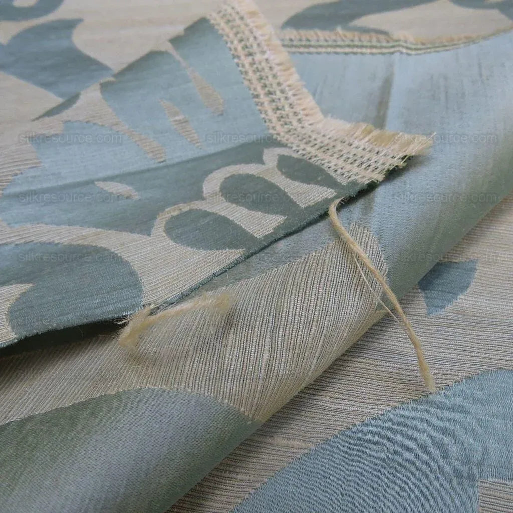 ***SOLD*** By Yd Lee Jofa Imperial Damask In Aqua Neo-classic Blue Gold MSRP USD 298/Y