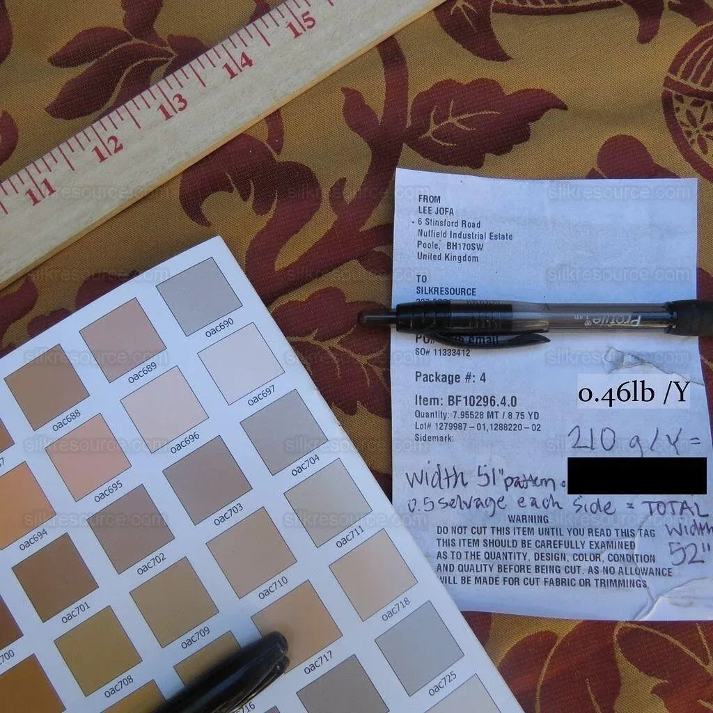 By Yd Lee Jofa/g.p. & J Baker Chinese Damask Silk Tomato Red