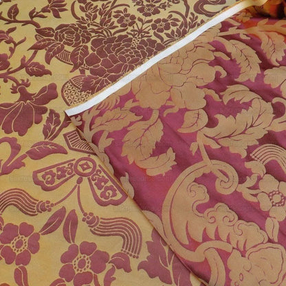 By Yd Lee Jofa/g.p. & J Baker Chinese Damask Silk Tomato Red