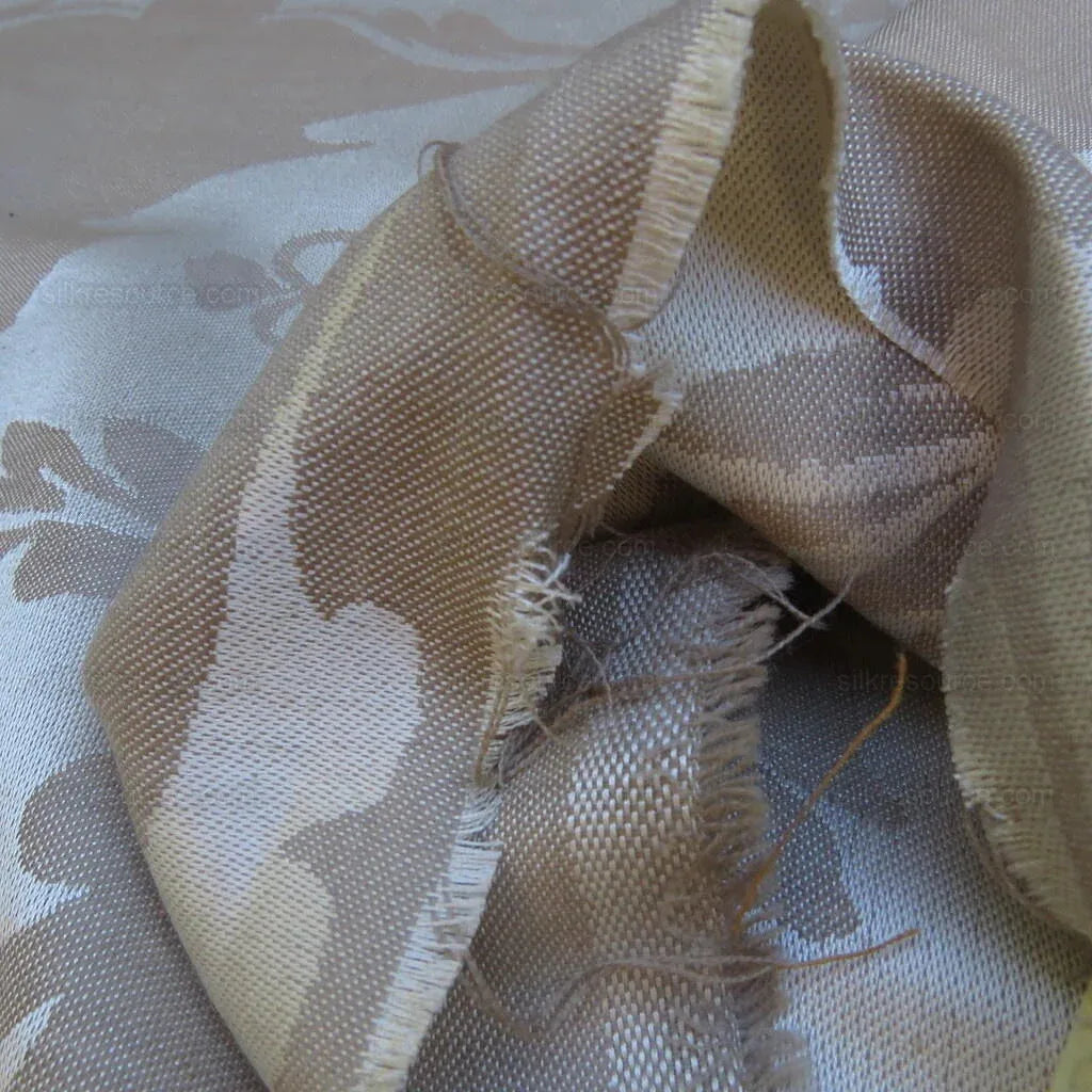 Lee Jofa Serenity "parchment Taupe Silk Wool Renaissance Damask