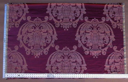 By Yd Lee Jofa Imperial Damask In Plum Neo-classic Purple Red Cotton Silk Medallion Renaissance MSRP USD 298/Y
