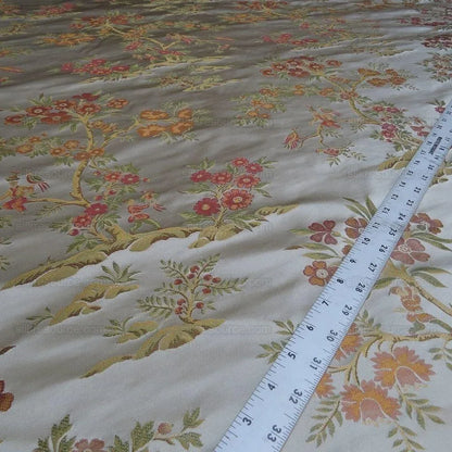 2.5y Kravet Couture Silk Garden Joy In Spring Flower Bird Chinoiserie MSRP USD 432/Y