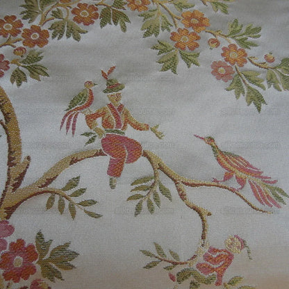2.5y Kravet Couture Silk Garden Joy In Spring Flower Bird Chinoiserie MSRP USD 432/Y