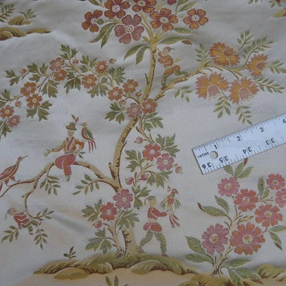 2.5y Kravet Couture Silk Garden Joy In Spring Flower Bird Chinoiserie MSRP USD 432/Y