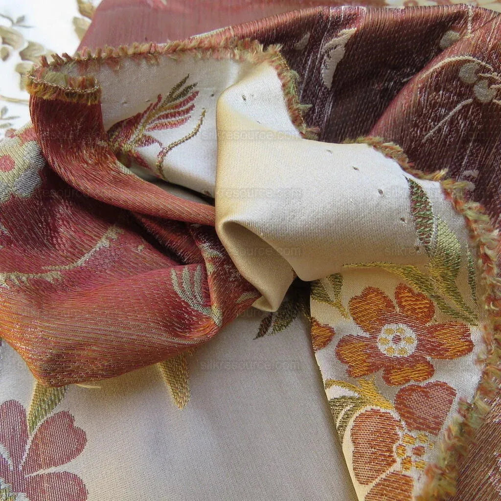 2.5y Kravet Couture Silk Garden Joy In Spring Flower Bird Chinoiserie MSRP USD 432/Y