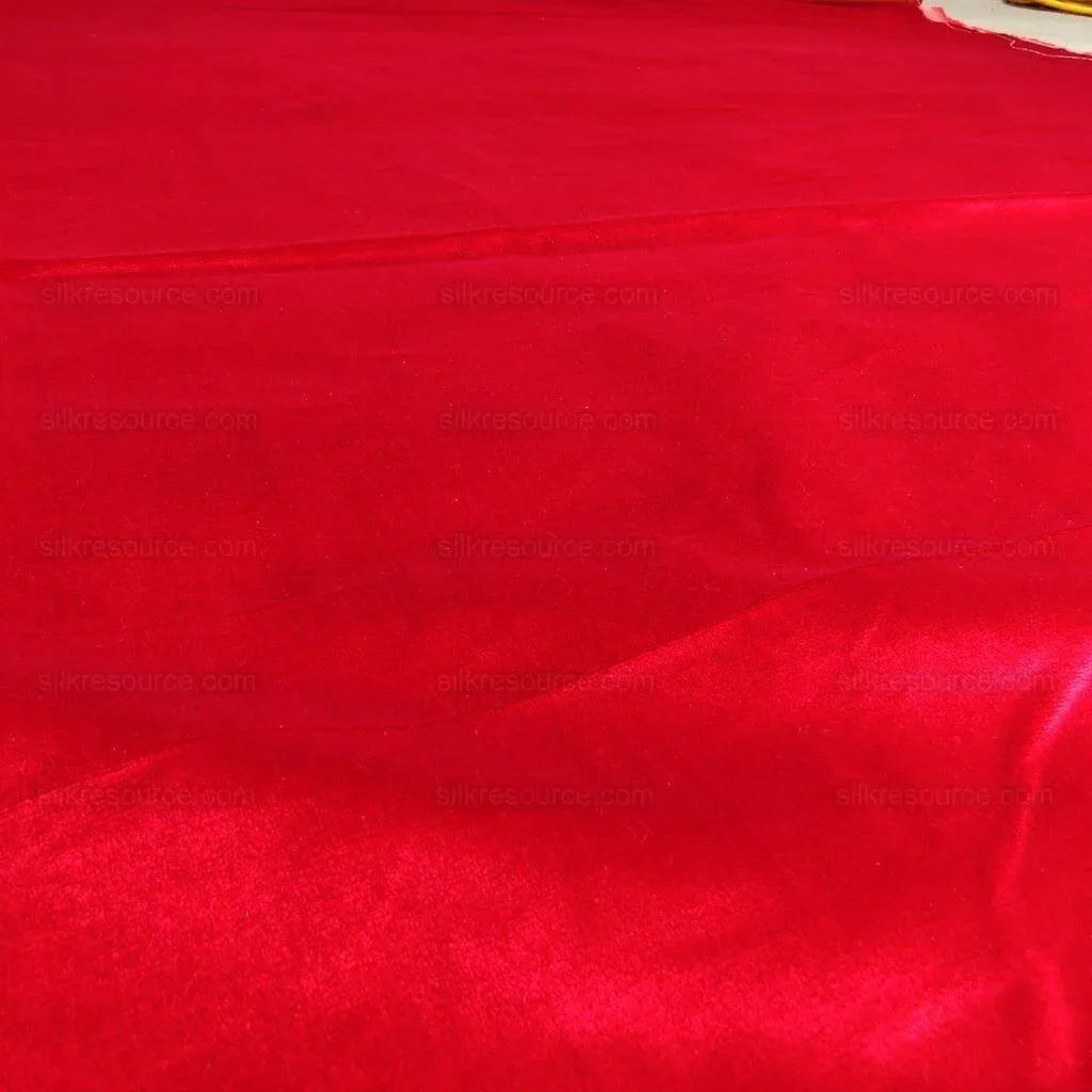 By Yd Lee Jofa Exquisite Silk Velvet Lacquer Red MSRP USD 396/Y